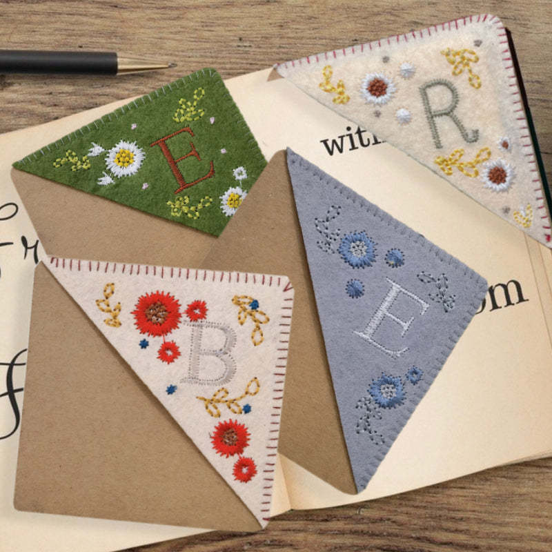 Personalized Bookmark with Initial Custom Embroidered Bookmark Gift for Book Lovers - CustWitUK