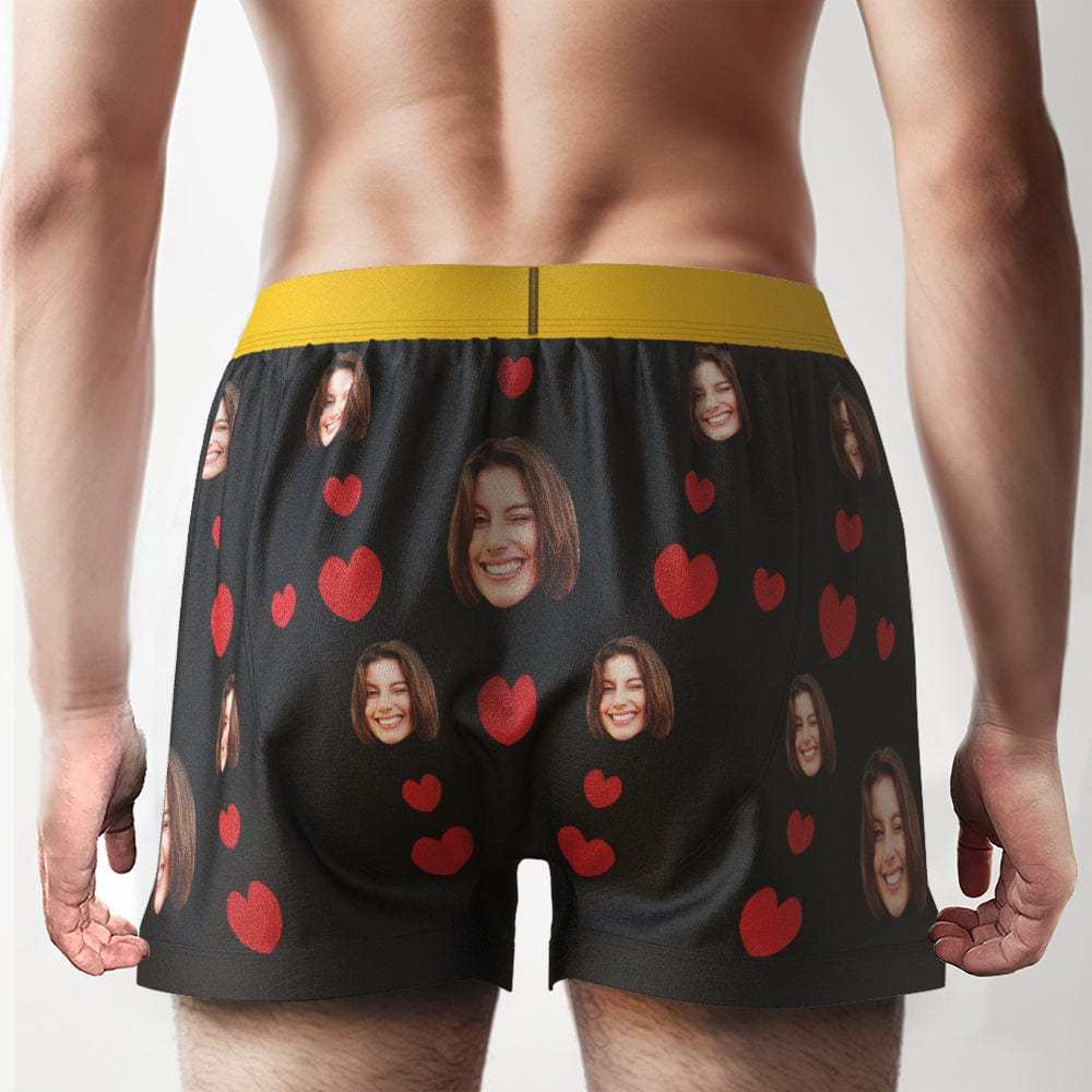 Custom Face Boxer Shorts I LICKED IT Personalized Waistband Casual Underwear for Him - CustWitUK