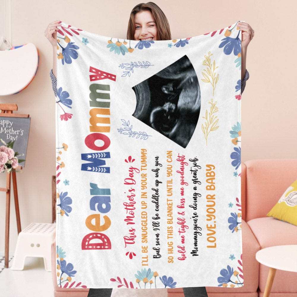 Mother's Day Blanket Gift Personalized Photo Blanket for Mom - CustWitUK