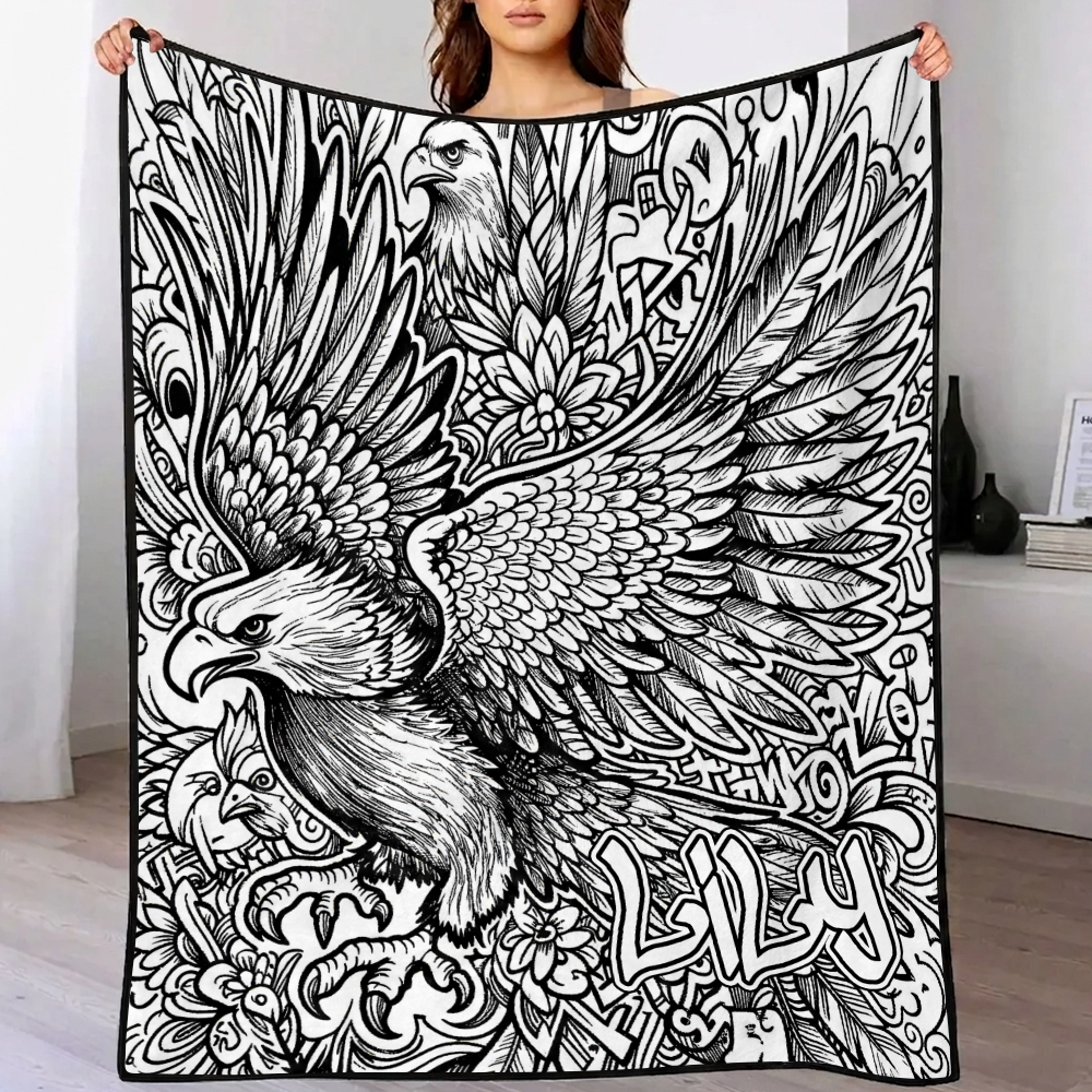 DIY Drawing Blanket (Optional 24-Color Marker Set) Create Your Art Blanket Washable Keepsake Blanket for Kids & Adults - CustWitUK