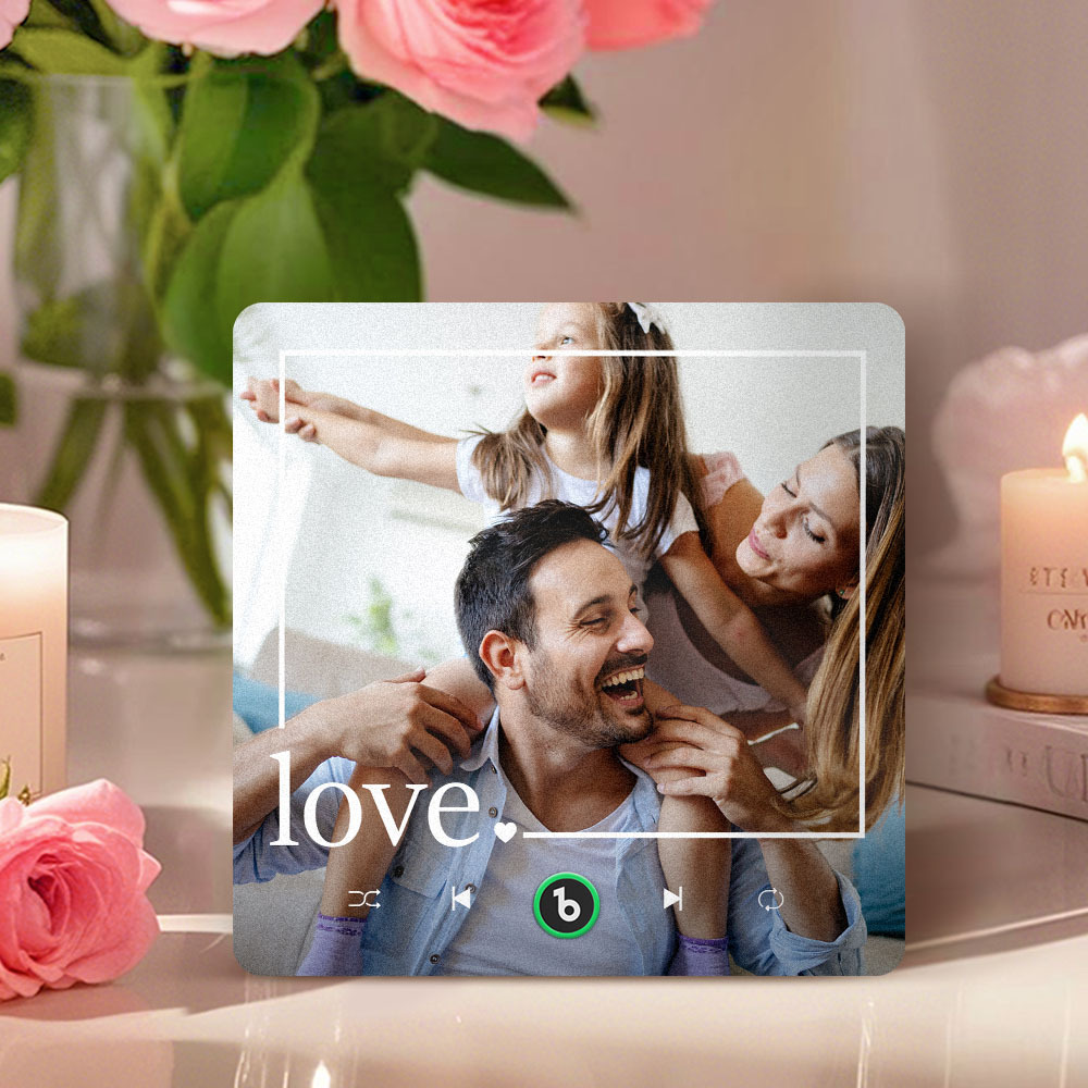 Mother's Day Gift for Mom Custom Family Photo Music Fridge Magnet Personalized Music Magnet Gift for Mother - CustWitUK