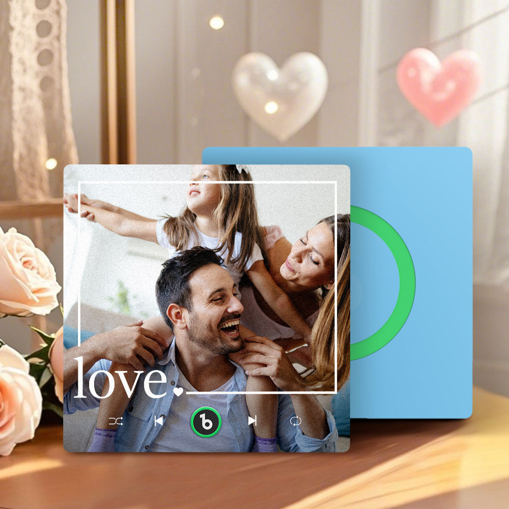 Mother's Day Gift for Mom Custom Family Photo Music Fridge Magnet Personalized Music Magnet Gift for Mother - CustWitUK