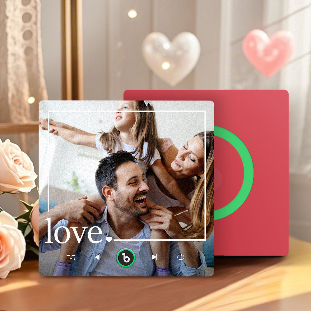 Mother's Day Gift for Mom Custom Family Photo Music Fridge Magnet Personalized Music Magnet Gift for Mother - CustWitUK