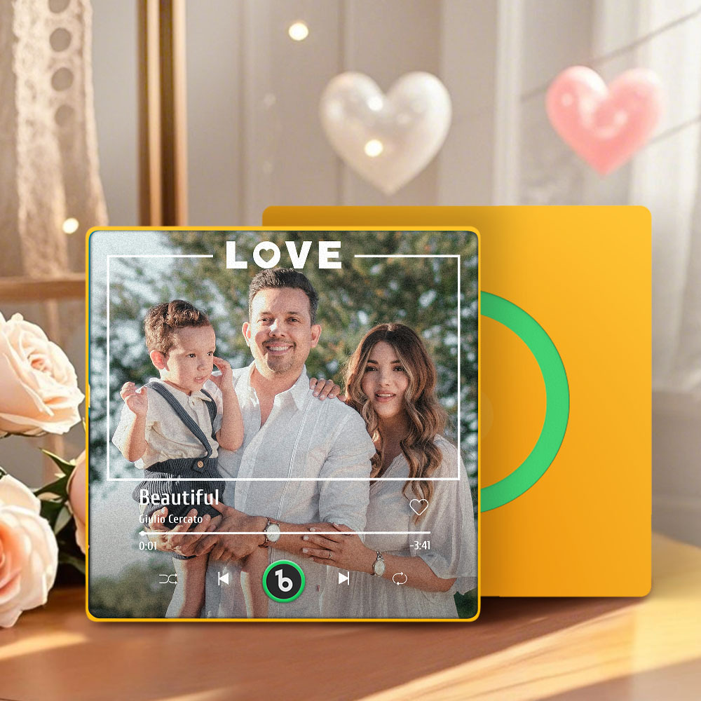 Mother's Day Gift for Mom Custom Family Photo Music Fridge Magnet Personalized Music Magnet Gift for Mother - CustWitUK