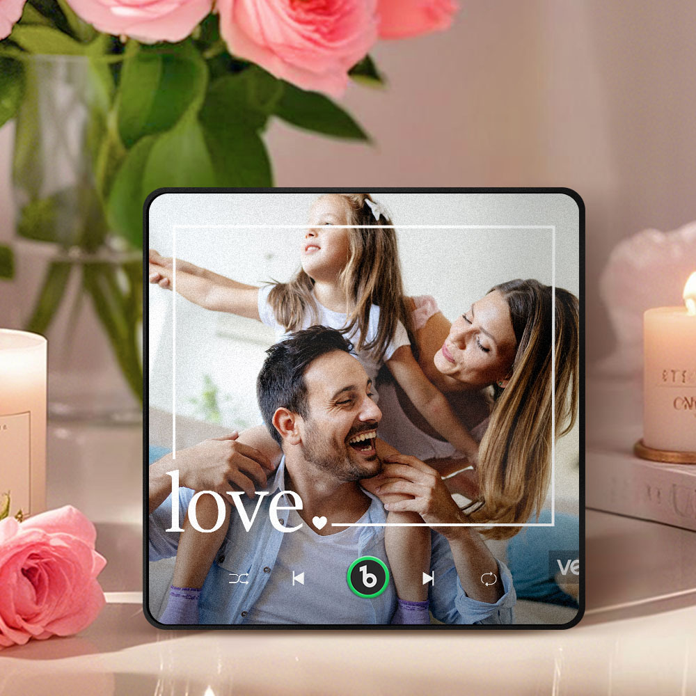 Mother's Day Gift for Mom Custom Family Photo Music Fridge Magnet Personalized Music Magnet Gift for Mother - CustWitUK