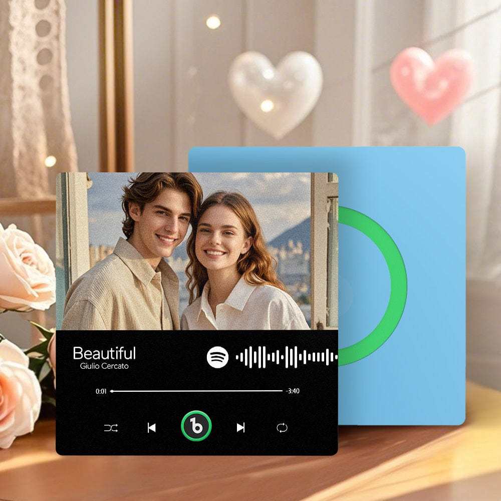 Custom Music Fridge Magnet Album Fridge Magnet With Song Music Wall Photo Sticker Music Movement That Can Be Played Valentines Day Gift - CustWitUK