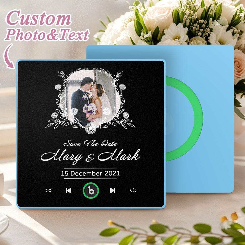 Music Fridge Magnet Custom Wedding Gifts for Couples Personalized Music Magnets Can Play Songs - CustWitUK