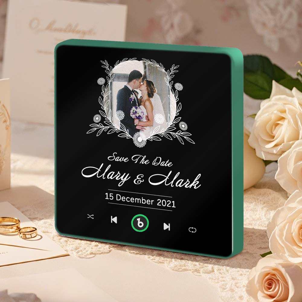 Music Fridge Magnet Custom Wedding Gifts for Couples Personalized Music Magnets Can Play Songs - CustWitUK