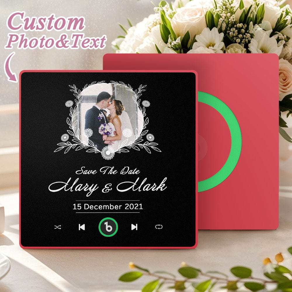 Music Fridge Magnet Custom Wedding Gifts for Couples Personalized Music Magnets Can Play Songs - CustWitUK