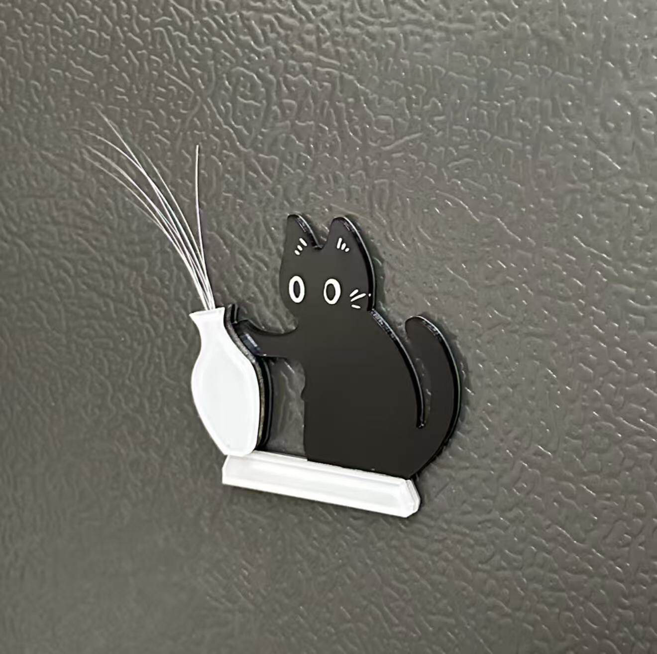 Handmade Cat Whisker Collector – Acrylic Magnetic Fridge Holder | Mini Keepsake, Pet Memorial Keepsake, Gift for Cat Lovers - CustWitUK