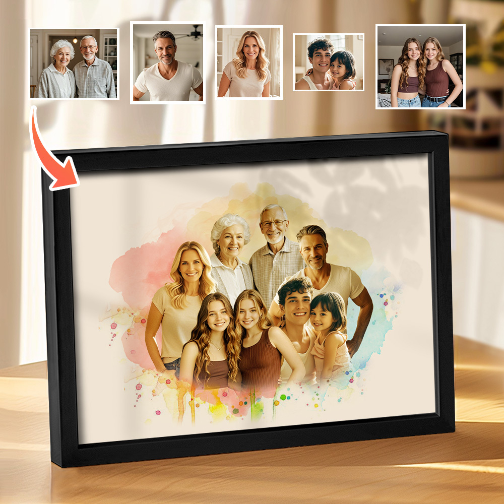 Custom Merge Family Photos Decor Combine Photos To Family Portrait Personalized Memorial Gift, Mother's Day Gift