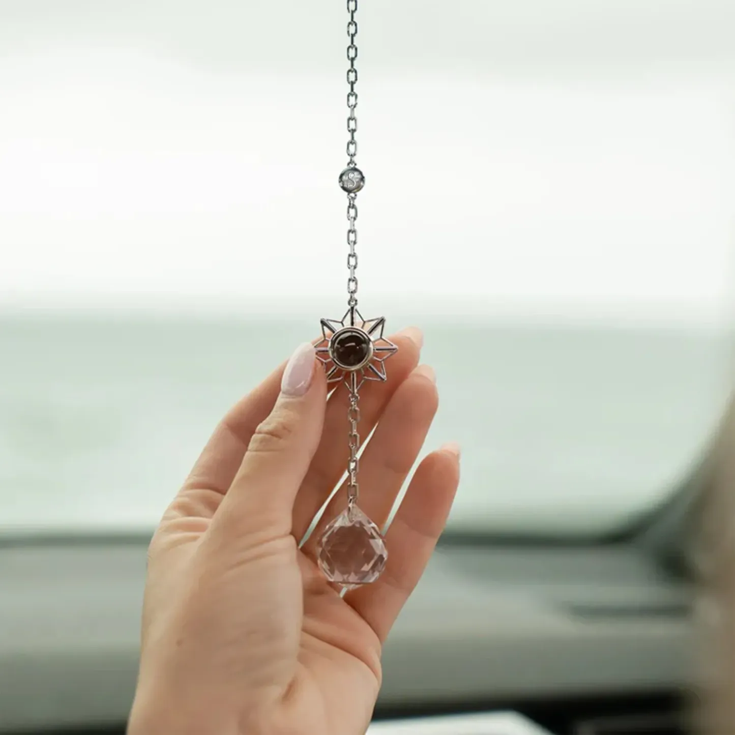 Personalized Butterfly Photo Sun Catcher Projection Ornament Car Decor - CustWitUK