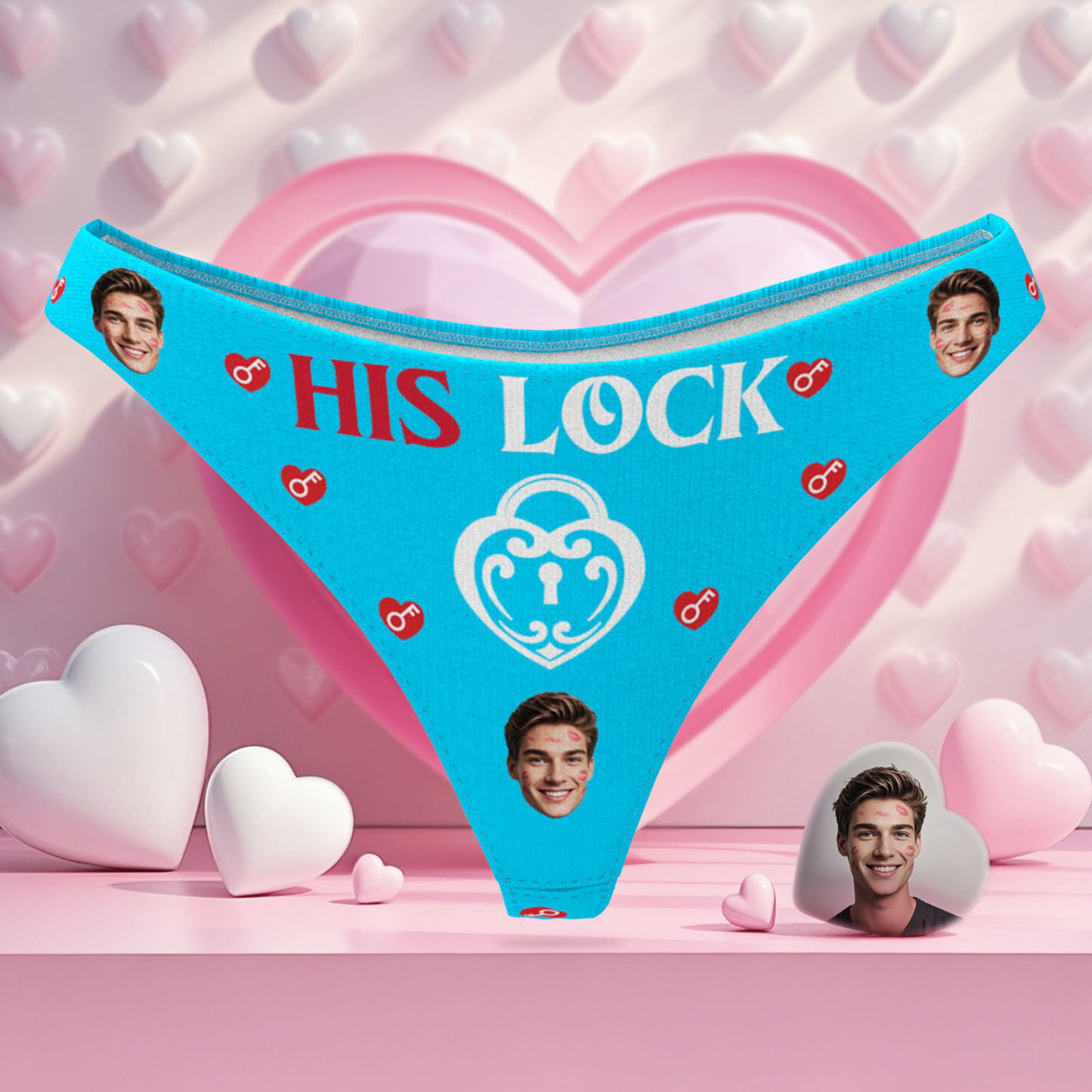 Custom Photo Panties Personalized His Lock Women's Underwear Valentine's Gift for Girlfriend