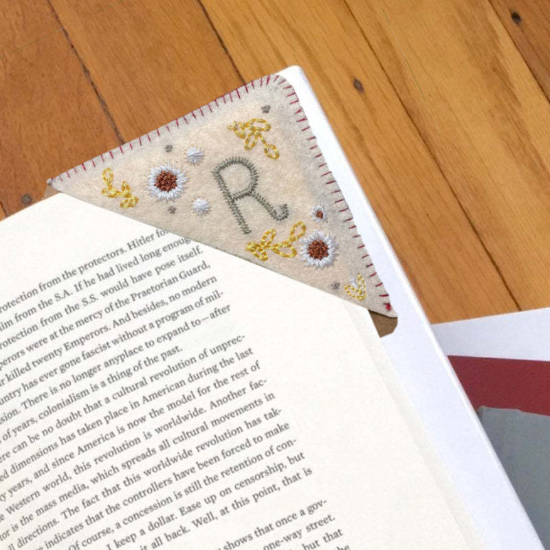 Personalized Bookmark with Initial Custom Embroidered Bookmark Gift for Book Lovers - CustWitUK