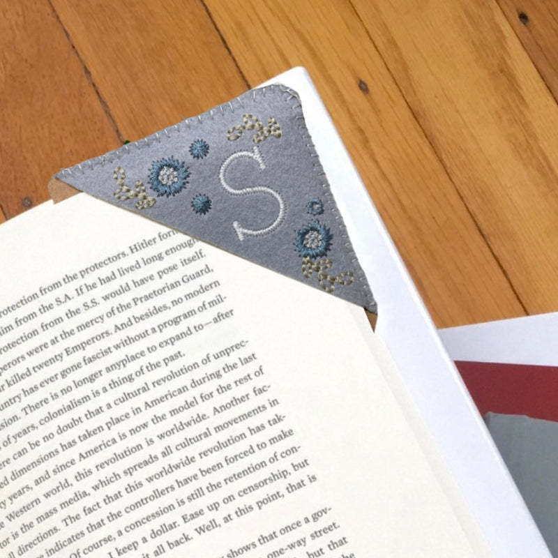 Personalized Bookmark with Initial Custom Embroidered Bookmark Gift for Book Lovers - CustWitUK