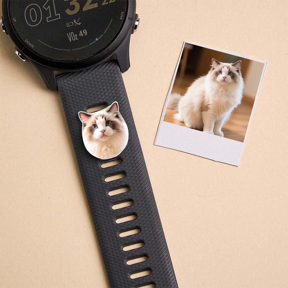 Customized Pictures Apple Watch Charm, Apple Watch Band Stud, Watch Strap Pin, Pet Lover Gifts, Personalized Memorial Gifts