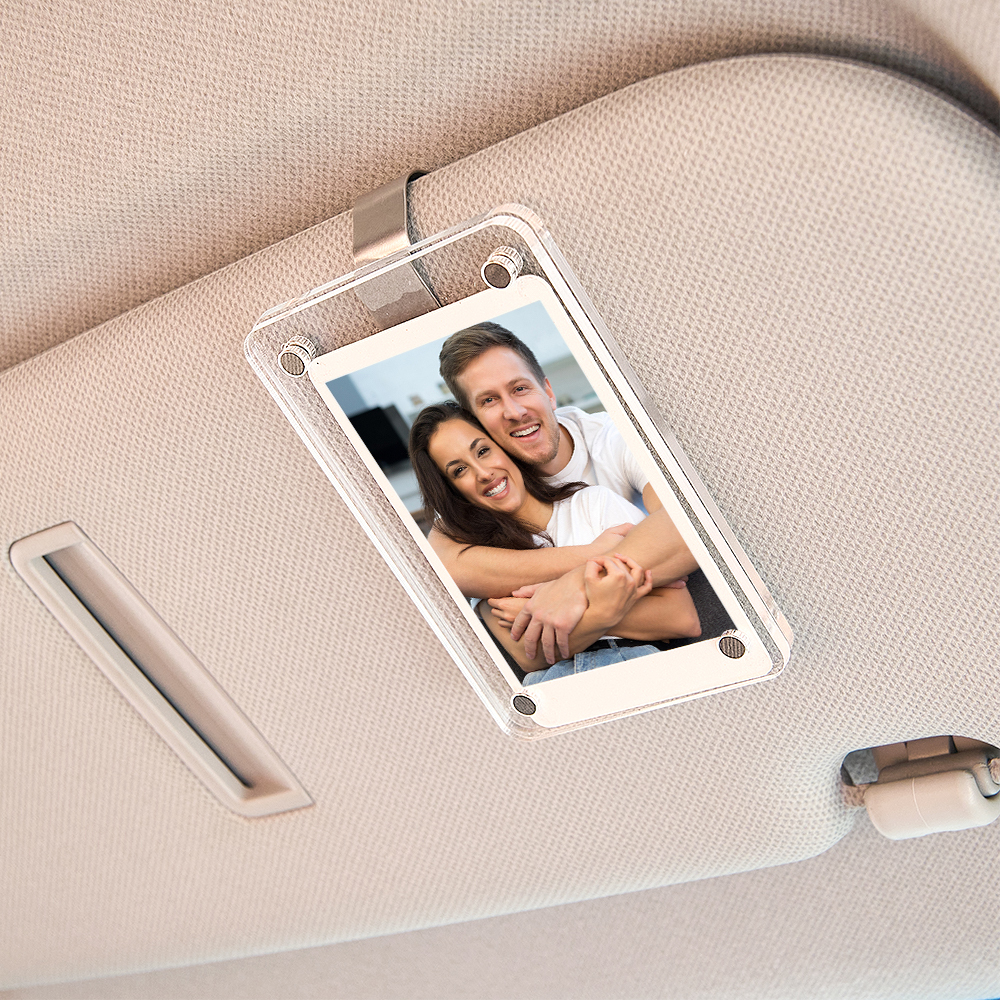 Photo Car Visor Clip Custom Sun Visor Clip Personalized Photo Car Decoration Polaroid Photo for Car Couples Gift