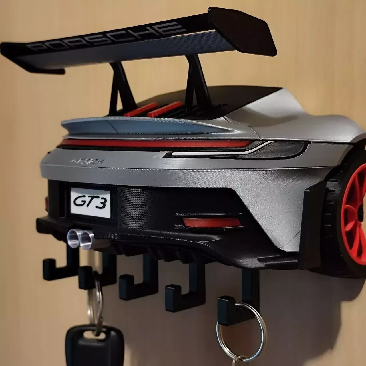 GT3-Style Rear Wing Key Holder – Premium Car-Themed Gift for Men, Holiday Decor & Entryway Organizer