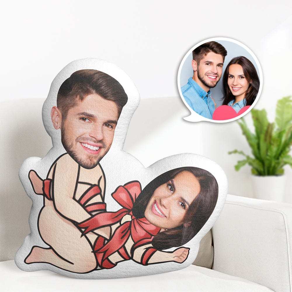 Custom Couple Pillow Valentine's Day Gifts Face Pillow You Are My Gift - CustWitUK