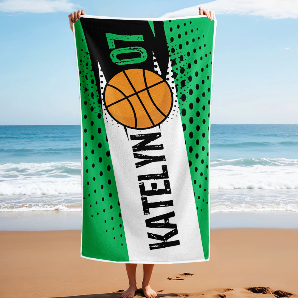 Personalized Balls Beach Towel for Beach Sports Perfect Gifts - CustWitUK