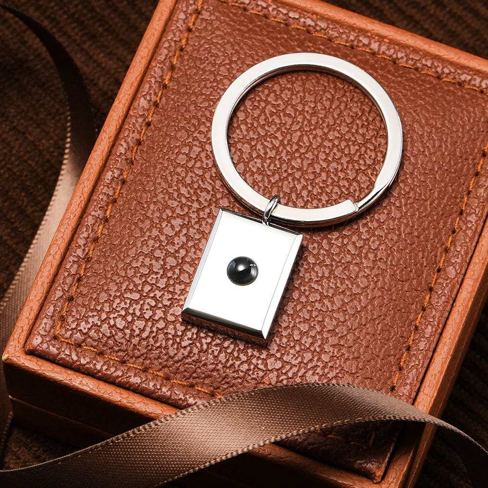 Personalized Photo Projection Keychain Custom Photo Keychain for Dad Father's Day Gift - CustWitUK