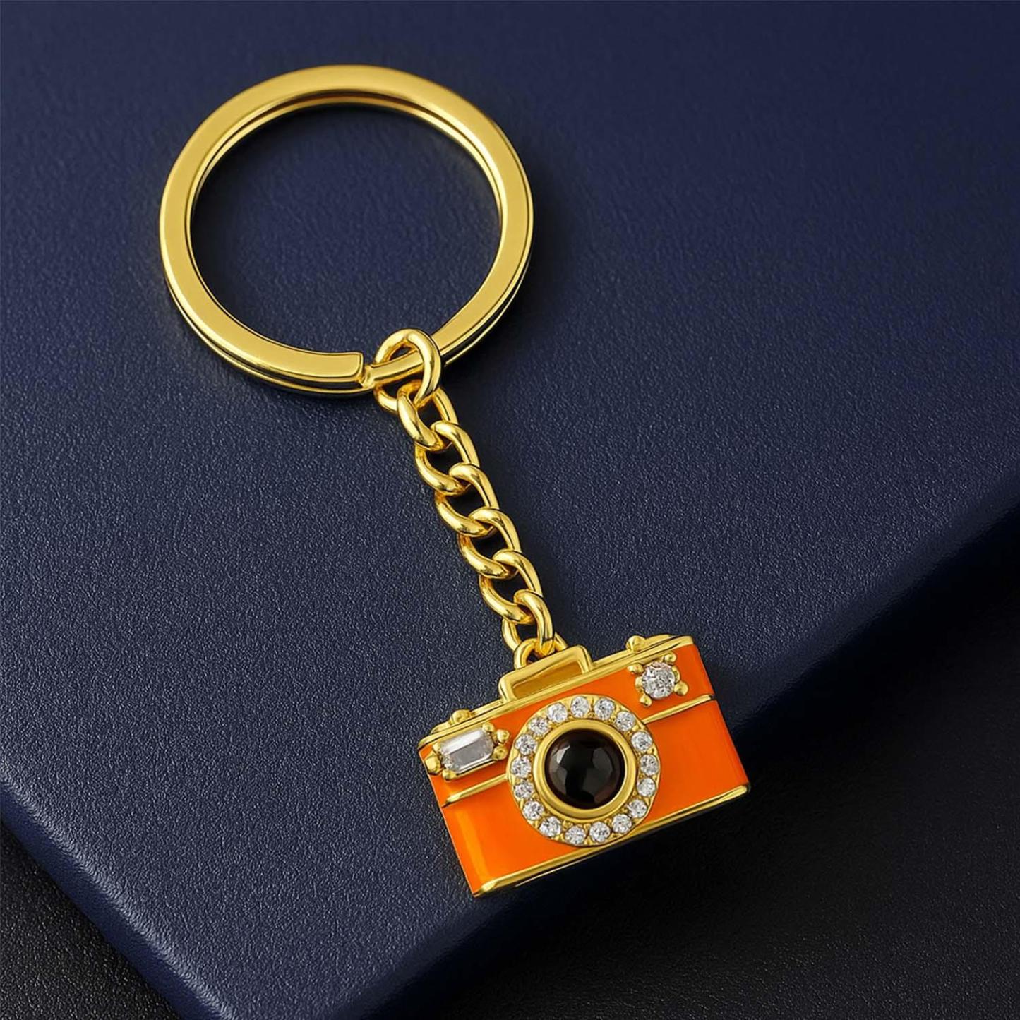 Personalized Photo Keychain Projection Gem Camera Keyring Anniversary Gifts for Her - CustWitUK