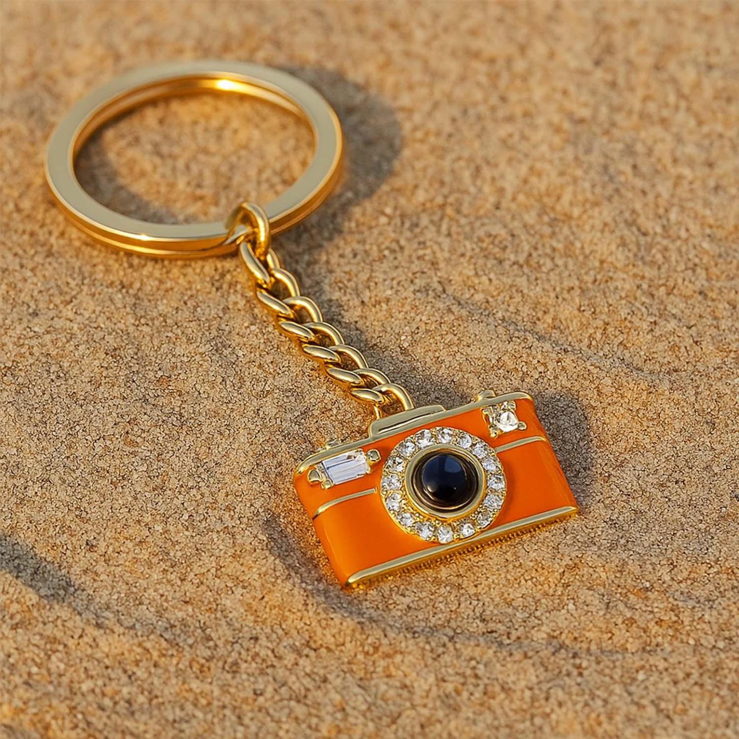 Personalized Photo Keychain Projection Gem Camera Keyring Anniversary Gifts for Her - CustWitUK