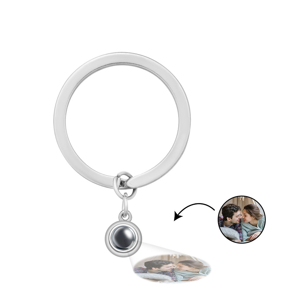 Custom Photo Projection Keychain Personalized Key Ring Exquisite Couple Gifts Valentine's Day Gifts