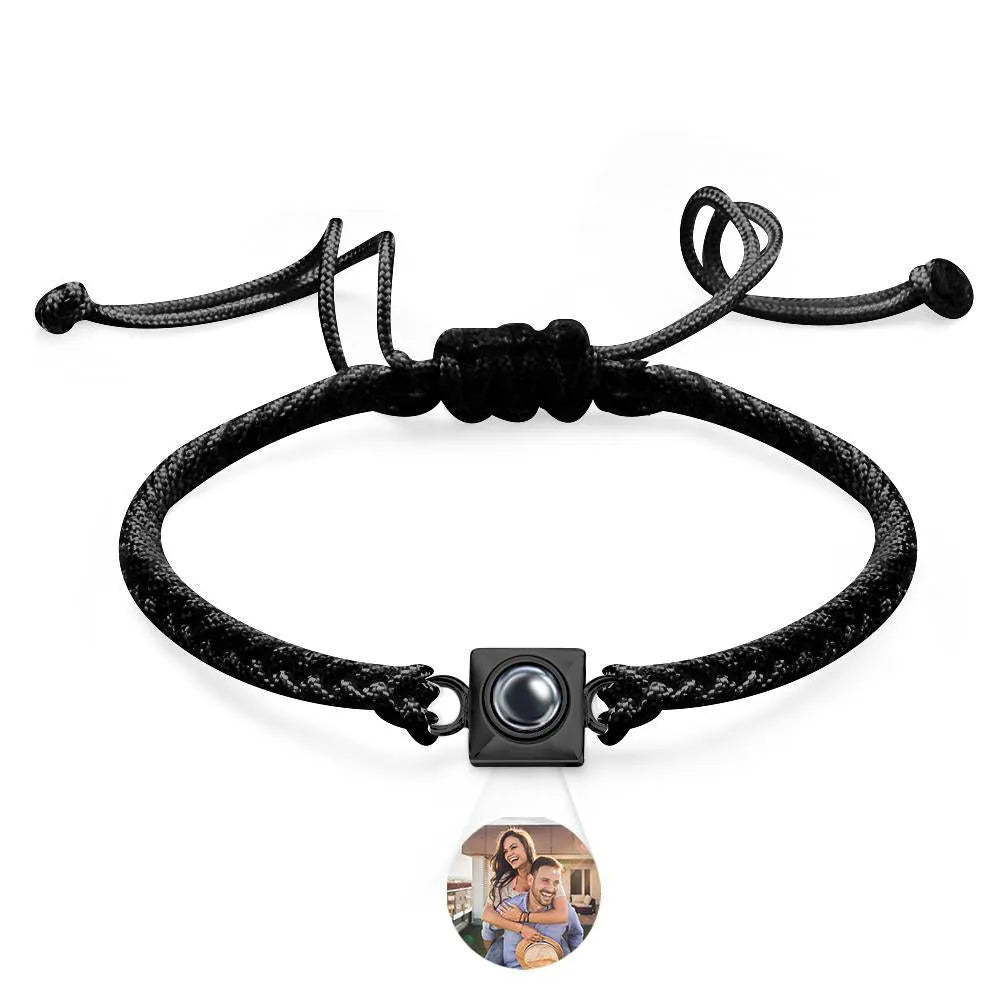 Projection Bracelets Stainless Steel Custom Projection Bracelets Woven Photo Bracelets Commemorative Gifts - CustWitUK