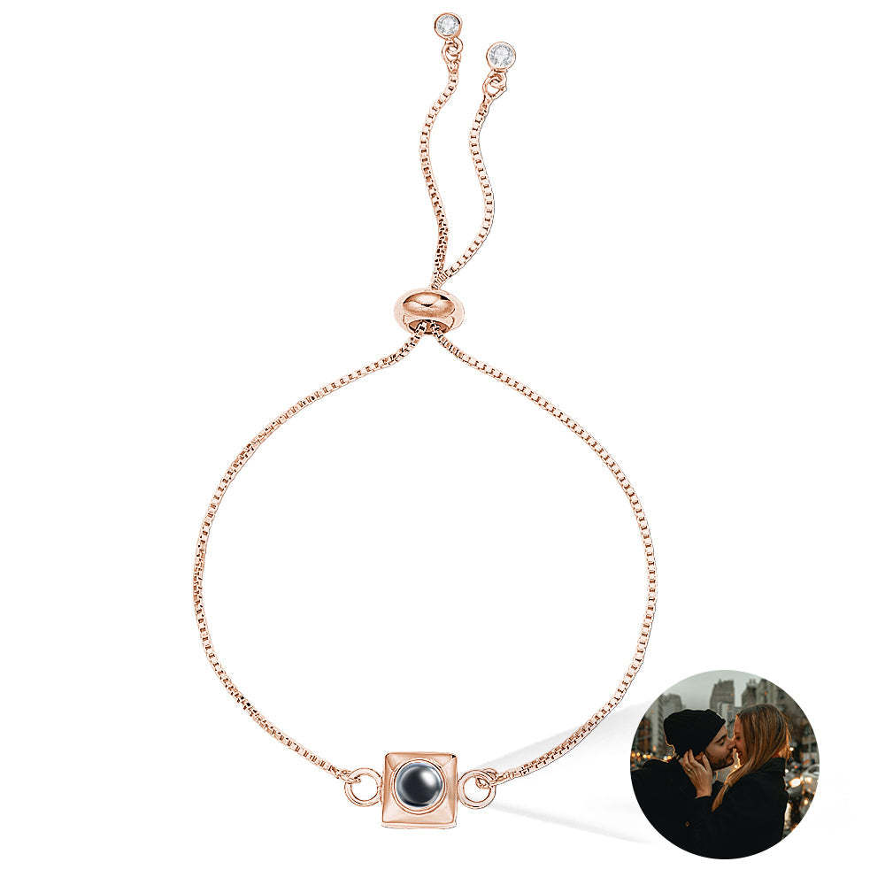 Custom Projection Bracelet Square Simple Gift for Her - CustWitUK