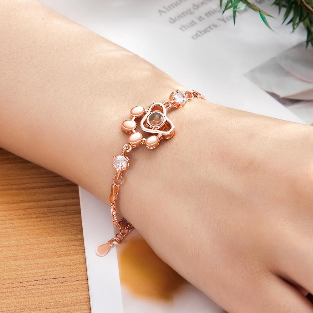 Custom Photo Bracelet Pet Paw Projection Bracelet Pet Theme - CustWitUK