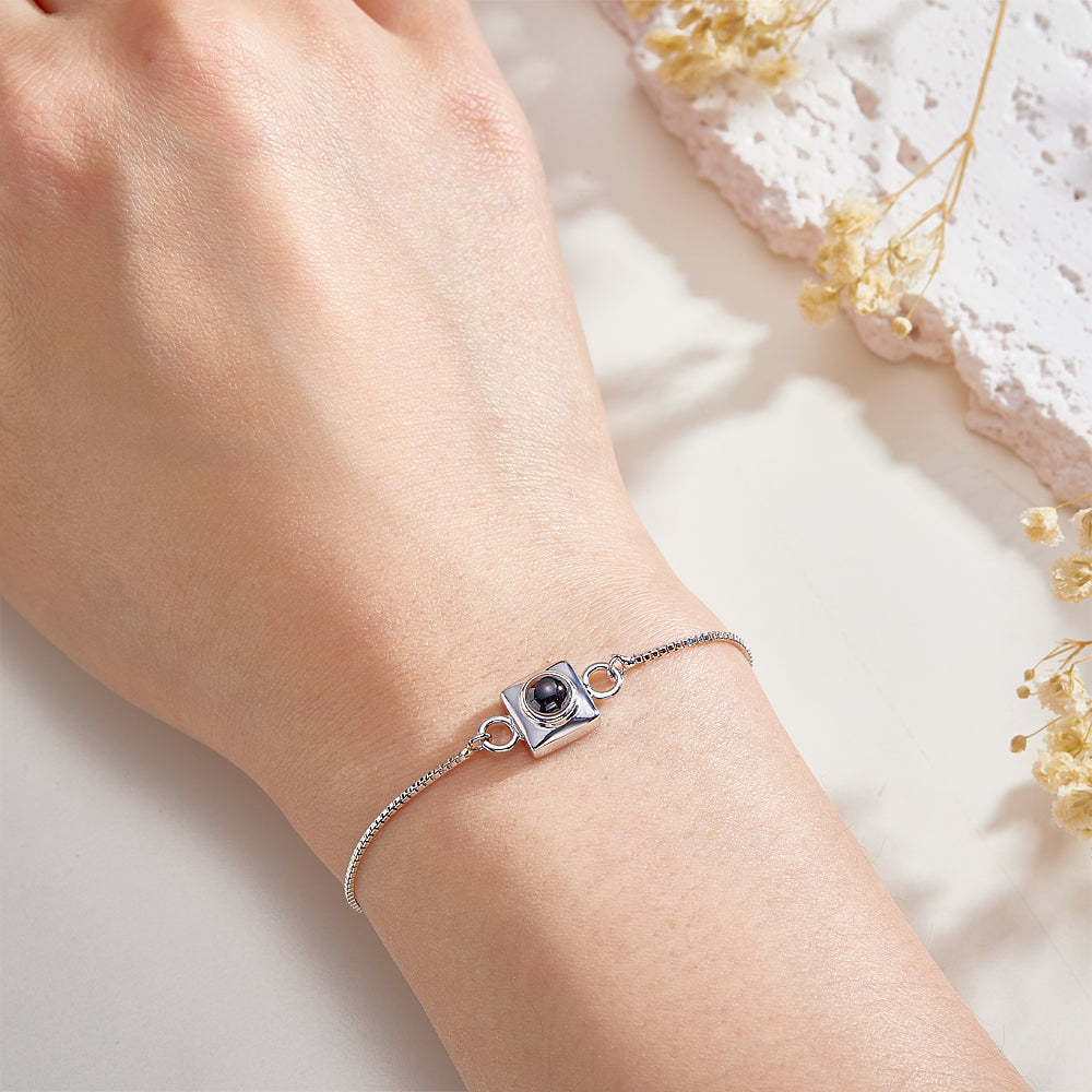 Custom Projection Bracelet Square Simple Gift for Her - CustWitUK