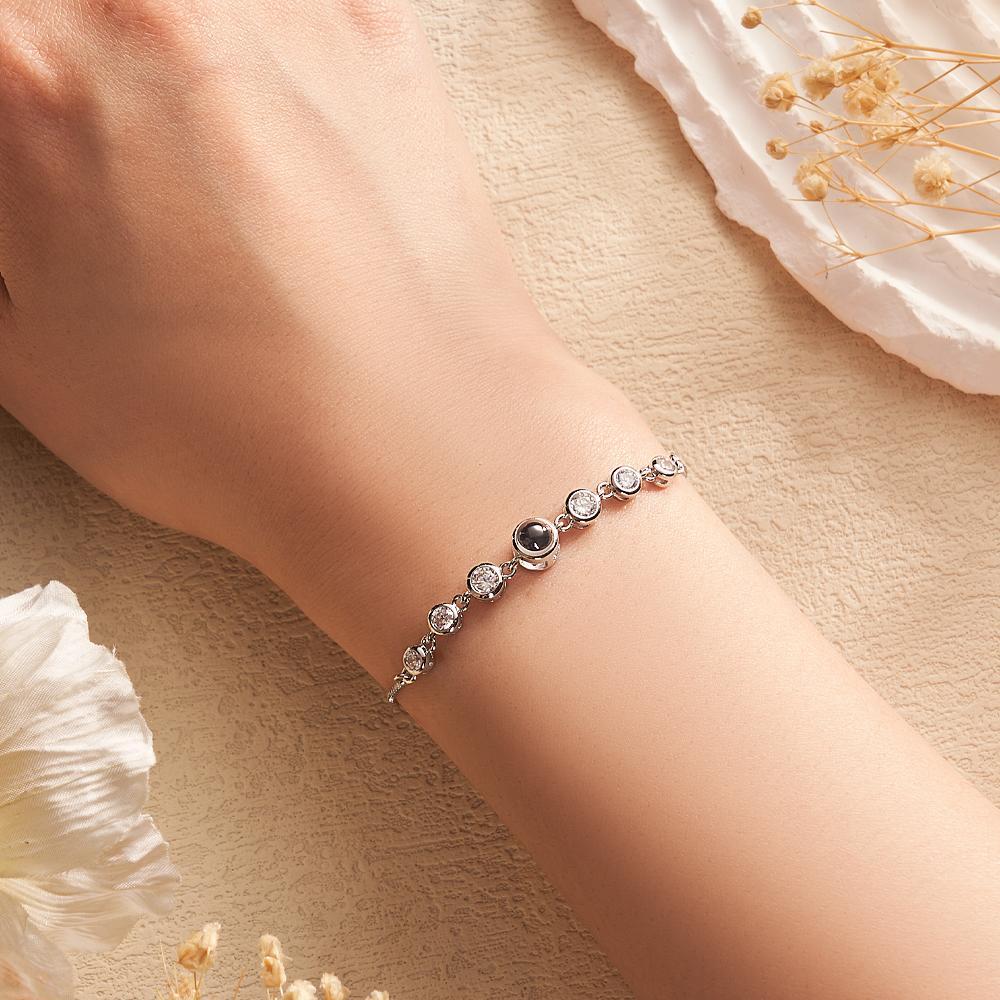 Custom Projection Bracelet Diamond Chain Simple Gift - CustWitUK