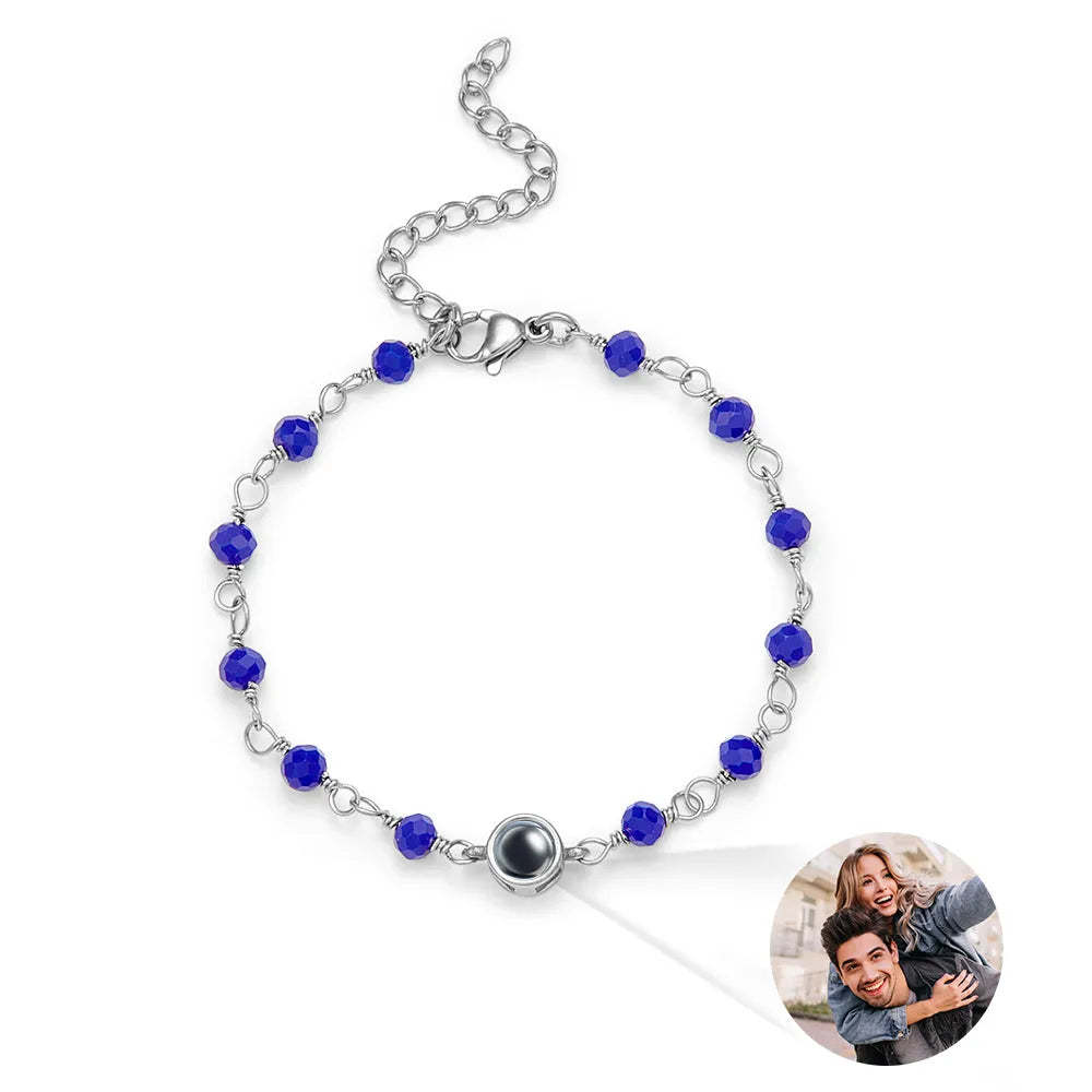 Projection Bracelets Stainless Steel Custom Projection Bracelets Woven Photo Bracelets Commemorative Gifts - CustWitUK