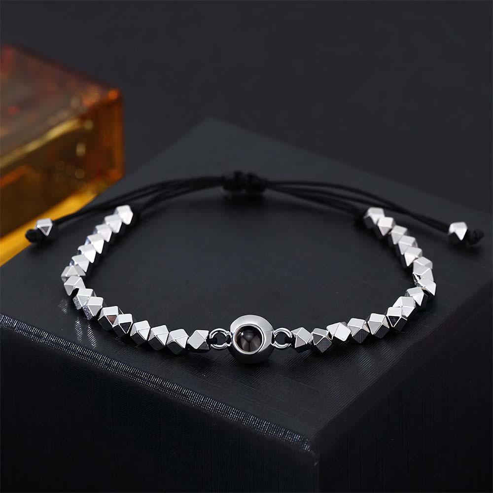Custom Projection Bracelet Special Shaped Beads Gift for Him - CustWitUK