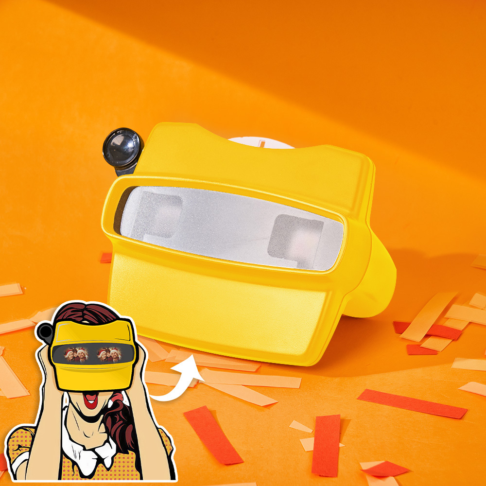 Custom White 3D Viewfinder and Reel Personalized Gift with your own photos Text and Photo Viewer Multiple Films Available Valentine's Day Gifts - CustWitUK