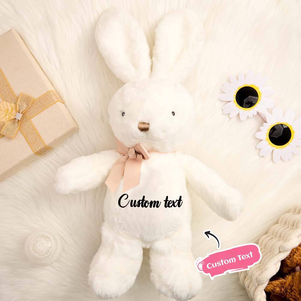 Personalized Bunny Rabbit Plush Stuffed Toy Gift for Children - CustWitUK