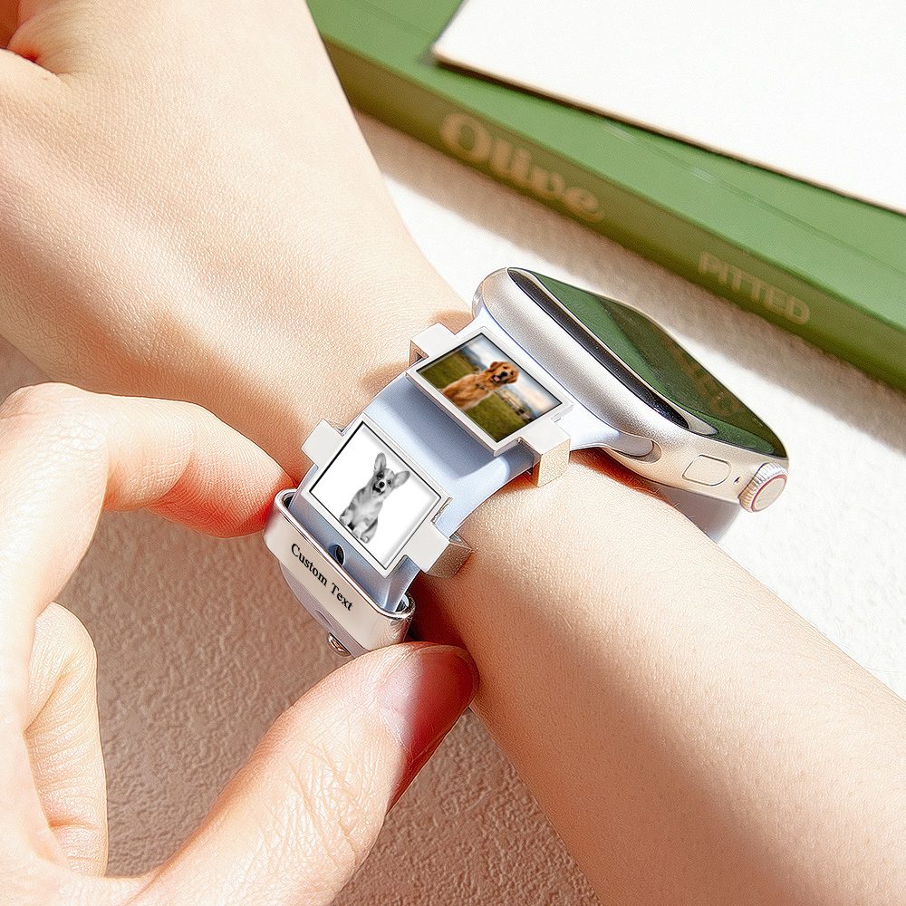 Personalized Watch Band Charm, Custom Photo Smart Watch Charm, Customized Picture Watch Strap Charm, Engraved Smart Watch Accessory - CustWitUK