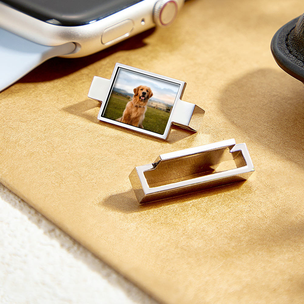 Personalized Watch Band Charm, Custom Photo Smart Watch Charm, Customized Picture Watch Strap Charm, Engraved Smart Watch Accessory - CustWitUK