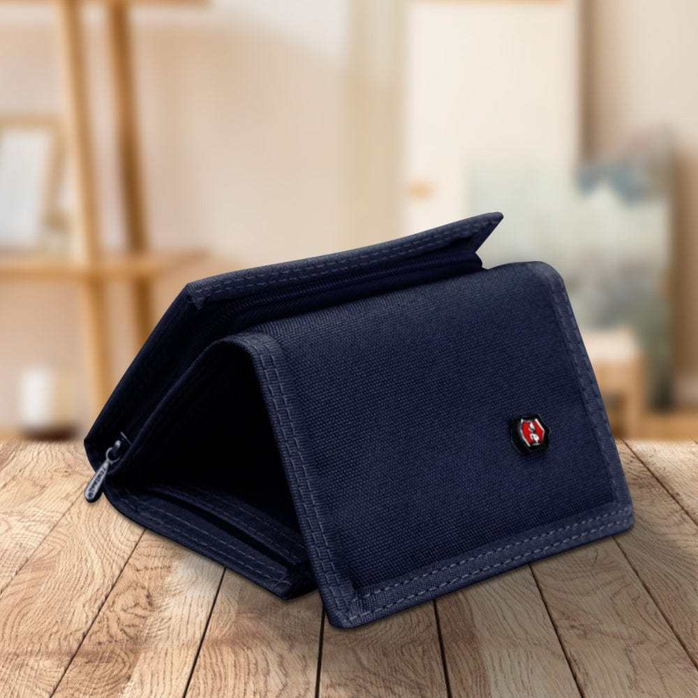 Nylon Trifold Wallet with Velcro Closure Gifts for Him Durable Slim 4 Colors