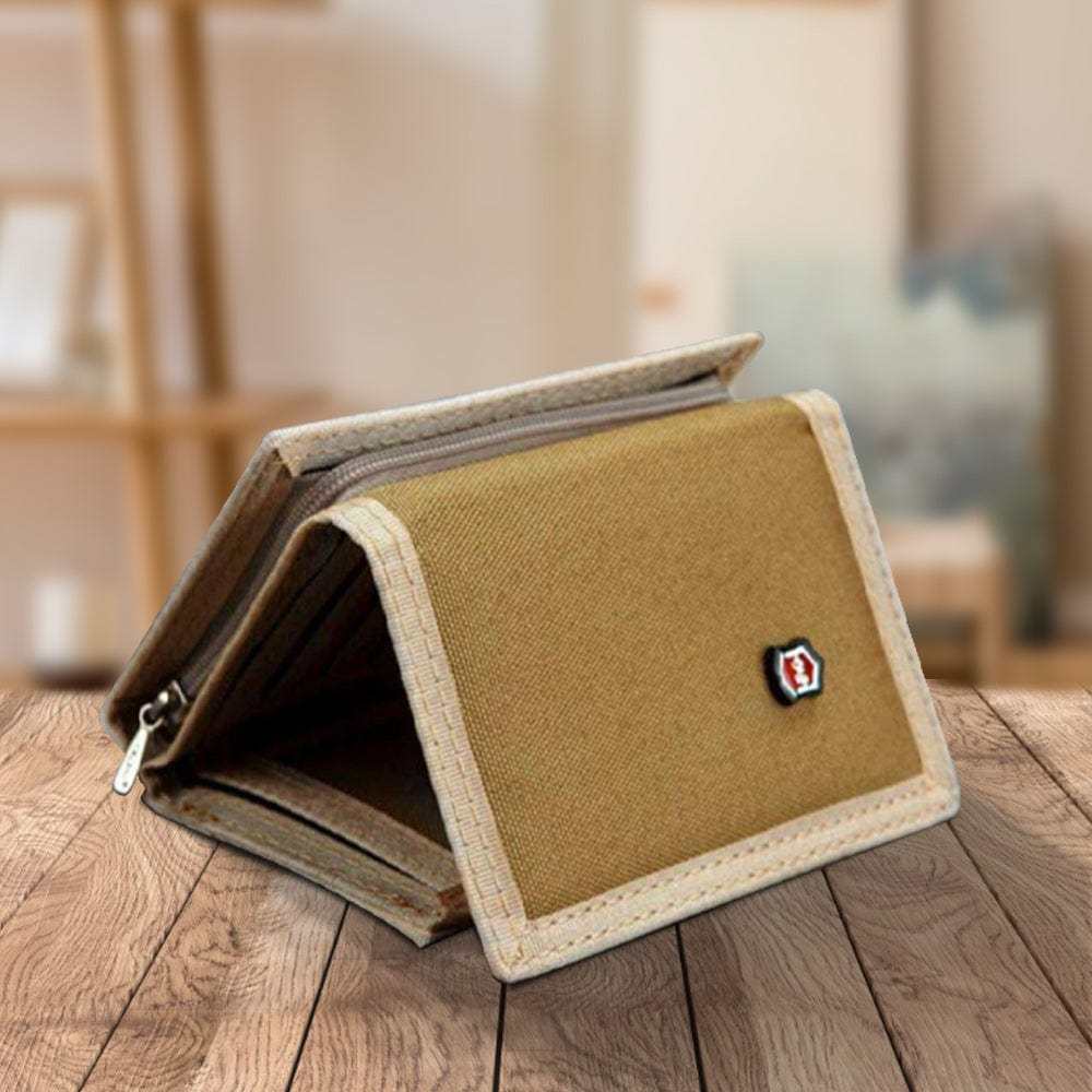 Nylon Trifold Wallet with Velcro Closure Gifts for Him Durable Slim 4 Colors - CustWitUK