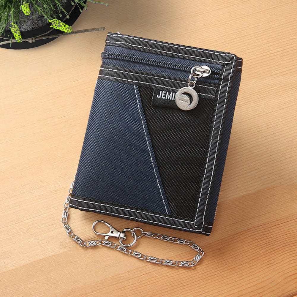 Trifold Nylon Wallet Credit Card Holder Gifts for Lovers Velcro Closure - CustWitUK
