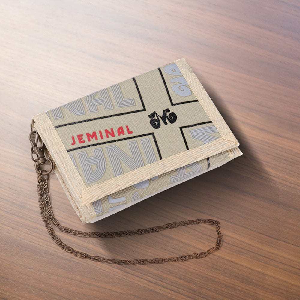 Trifold Nylon Wallet Gifts for Family Unisex Velcro Closure Credit Card Holder - CustWitUK