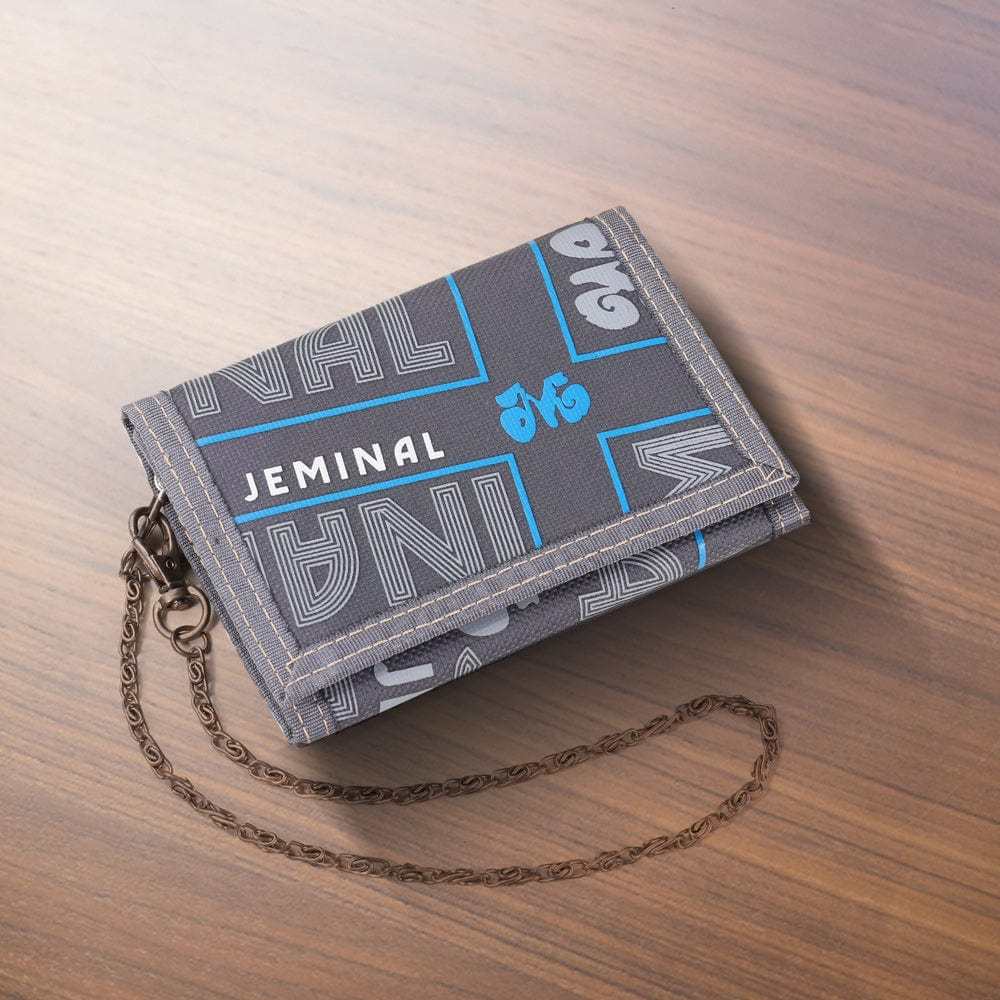 Trifold Nylon Wallet Gifts for Family Unisex Velcro Closure Credit Card Holder - CustWitUK