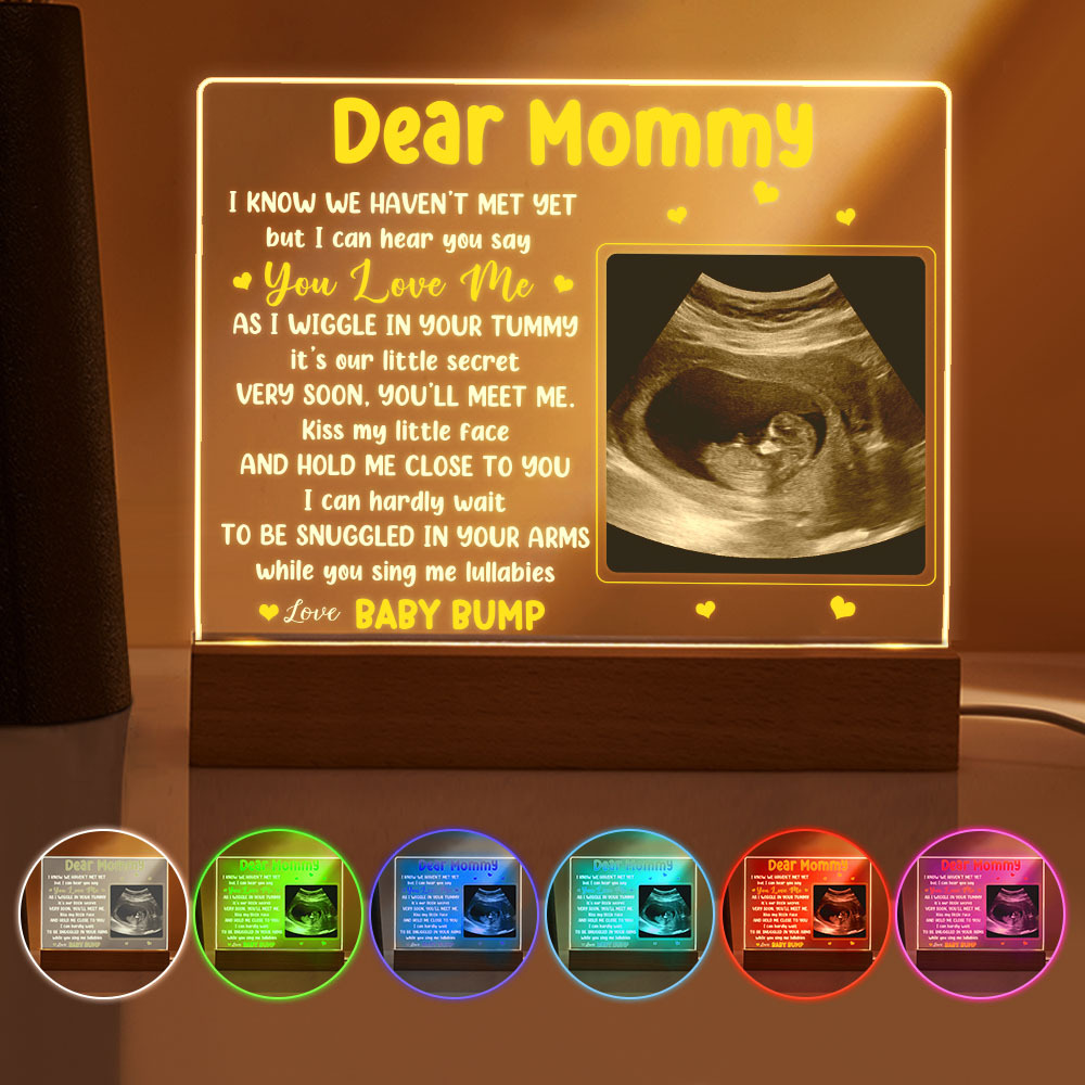 Custom Ultrasound Night Light Personalized First Mom Acrylic Lamp Baby Shower Gift