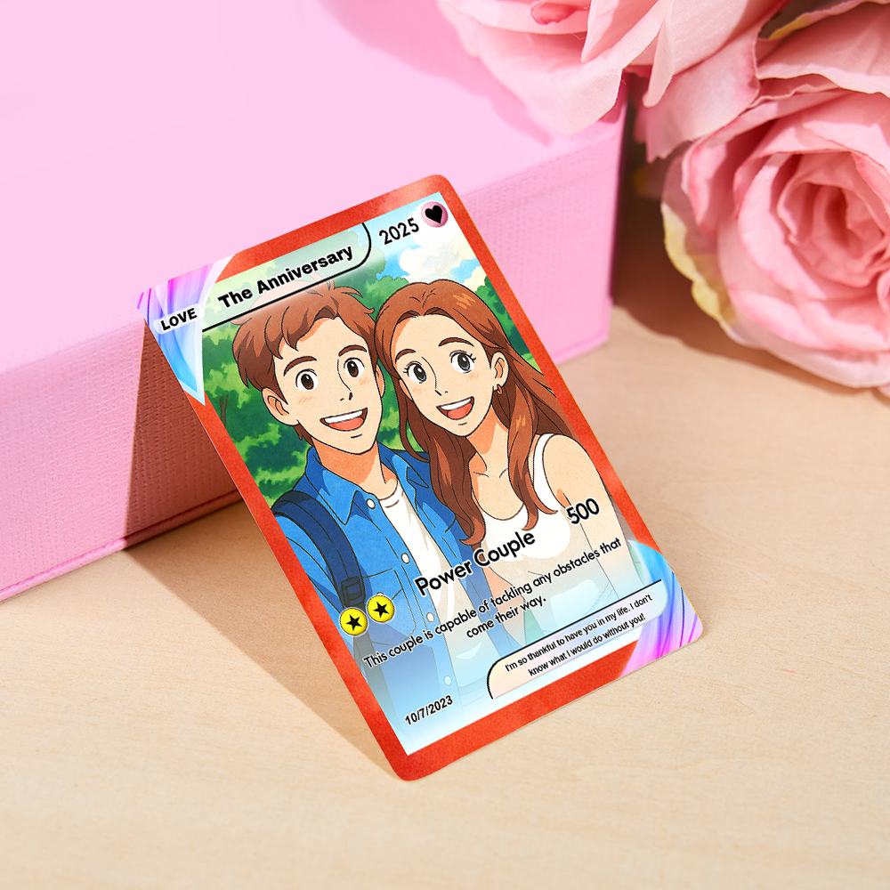 Custom Card Personalised Trading Card Gift For Him/Her or Couples. Unique Magnet Replica Cards. Birthdays, Anniversary Day - CustWitUK