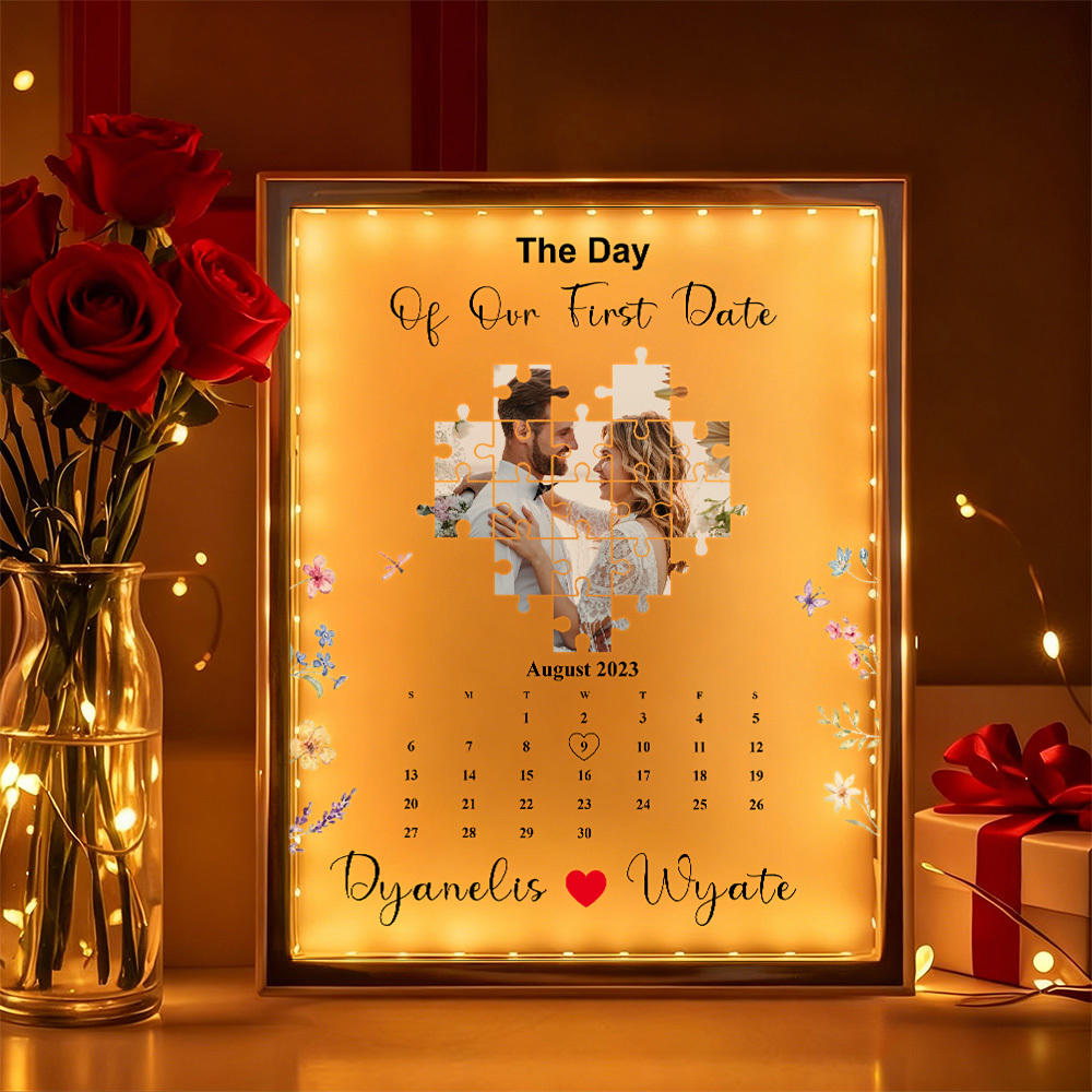 Personalized The Day I Found My Missing Piece Mirror Light Gift