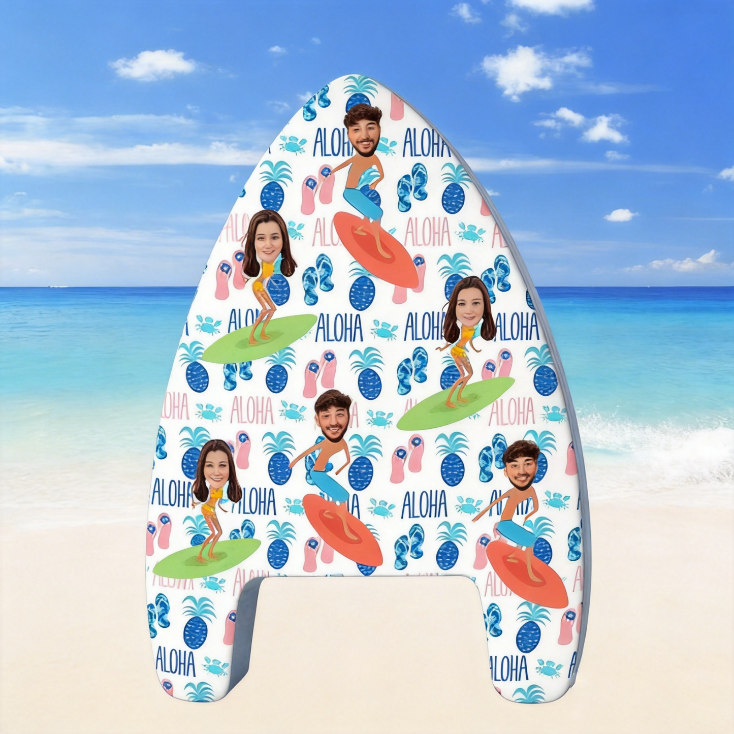 Custom Photo Face Swim Kickboard, Personalized Kids Swimming Aid - CustWitUK
