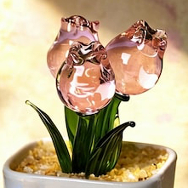 Custom Tulip Glass Flower Pot With Text, Gift for Mum, Mom, Mother, Happy Mother's Day