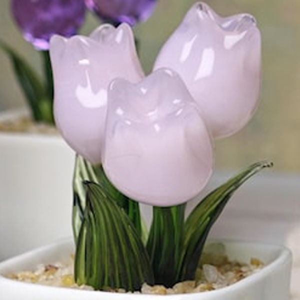 Custom Tulip Glass Flower Pot With Text, Gift for Mum, Mom, Mother, Happy Mother's Day